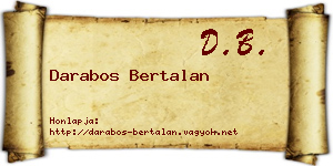 Darabos Bertalan névjegykártya